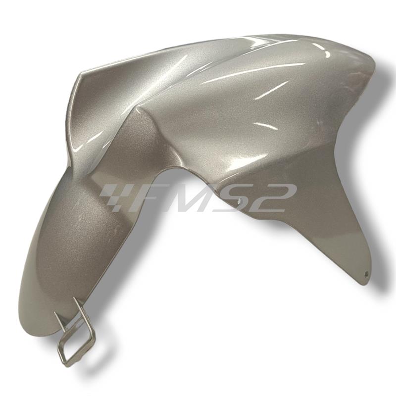 Parafango anteriore Mbk Yamaha di colore argento metallizzato per scooter Mbk Nitro e Yamaha Aerox 50 cc 2 tempi prodotti dal 1997 in poi, ricambio 5BRF155600P1