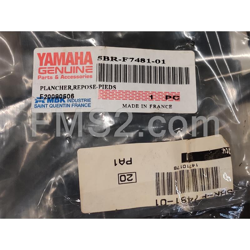 Basetta pedana poggiapiedi Yamaha, ricambio 5BRF74810100