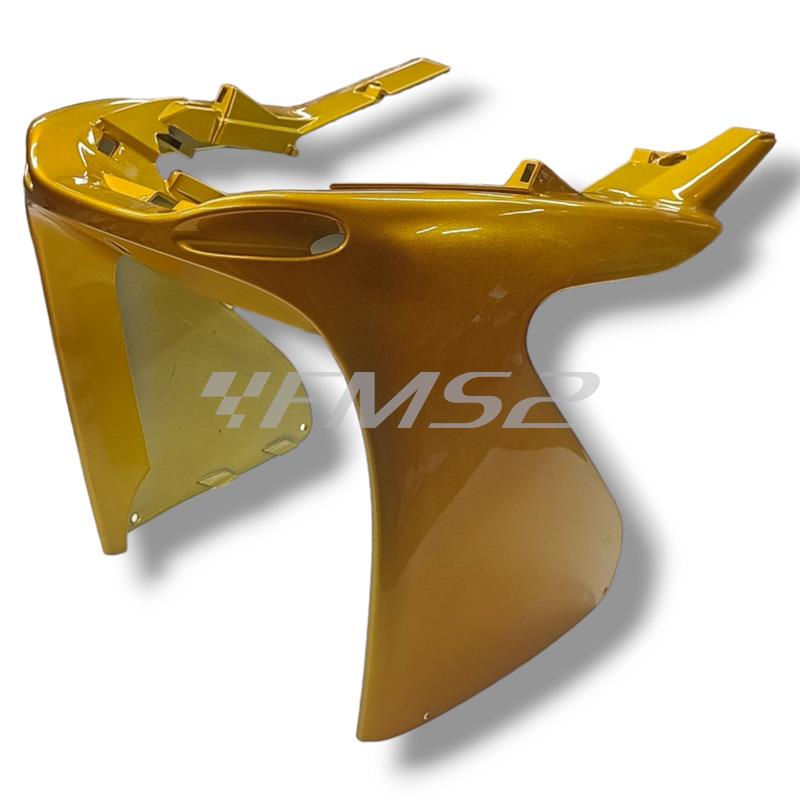 Carena inferiore scudo anteriore Mbk Yamaha di colore giallo metallizzato per scooter Mbk Nitro 50 cc 2 tempi prodotti dal 1997 in poi, ricambio 5BRF835J00P3