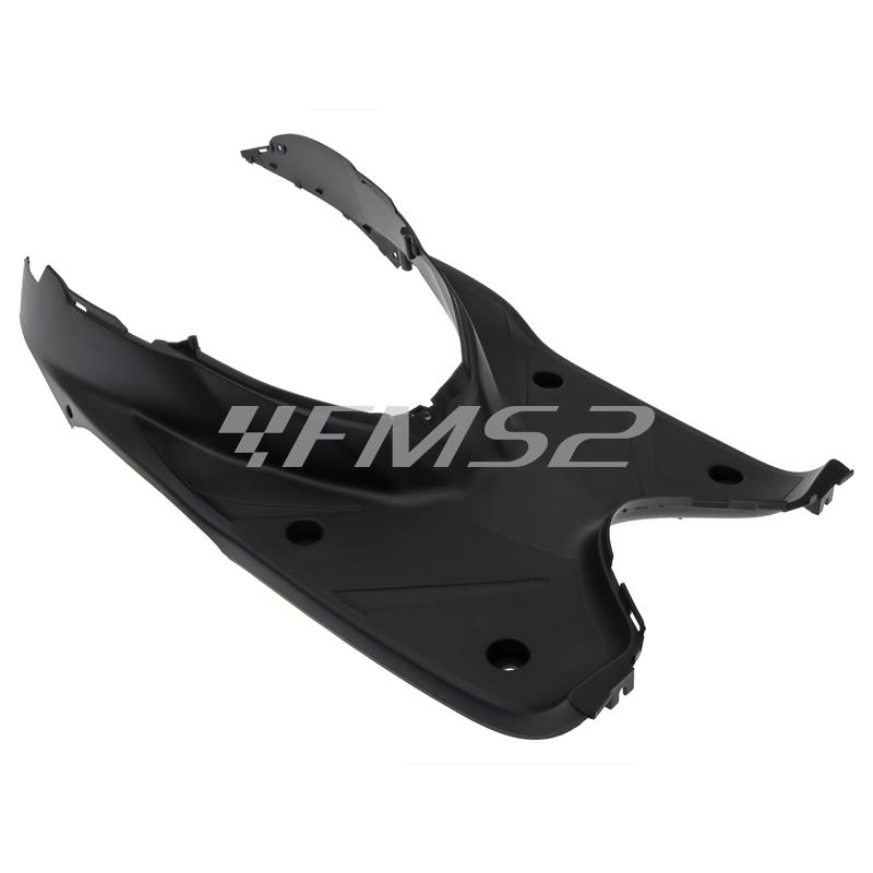 Basetta pedana poggiapiedi originale Yamaha in plastica di colore nera per scooter Yamaha Jog R 50 prodotti dal 2002 al 2015, ricambio 5RWF74810100