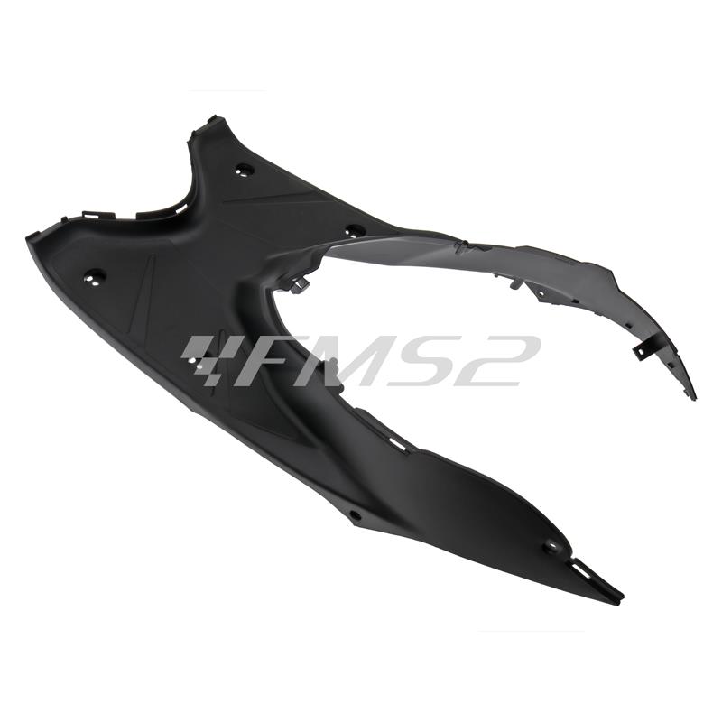 Basetta pedana poggiapiedi originale Yamaha in plastica di colore nera per scooter Yamaha Jog R 50 prodotti dal 2002 al 2015, ricambio 5RWF74810100