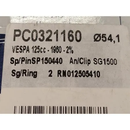 PC0321160 Pistone meteor bifascia diametro 54,1 mm per Piaggio Vespa VNB miscela al 2% 