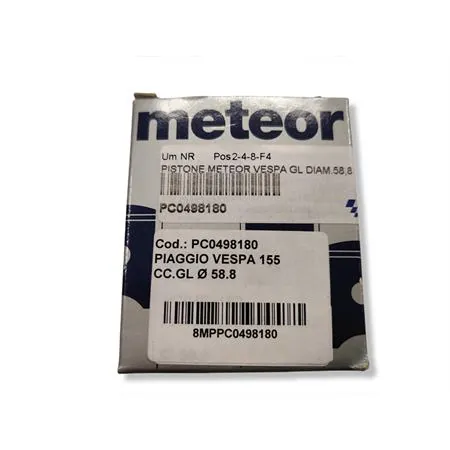 PC0498180 Pistone meteor diametro 58,8 mm bifascia per Piaggio Vespa old model 150 cc completo di fasce elastiche, spinotto e seeger ferma spinotto