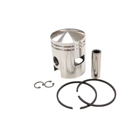 PC0973120 Pistone meteor diametro 56,2 mm bifascia per Piaggio Vespa ET3 125 cc con finestra travaso a metà pistone completo di fasce elastiche, spinotto e seeger ferma spinotto