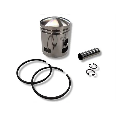 Pistone meteor diametro 59,6 mm bifascia per Piaggio Vespa PX 150 cc completo di fasce elastiche, spinotto e seeger ferma spinotto