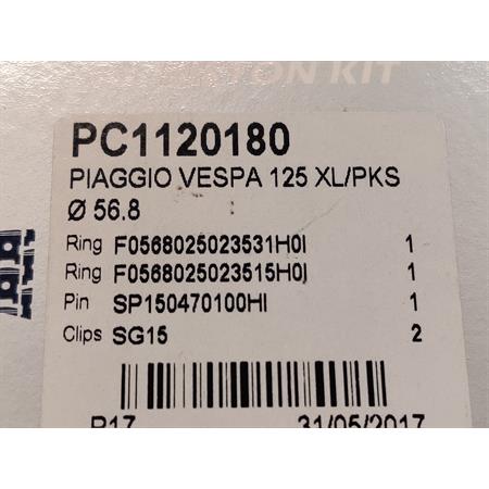 Pistone meteor vespa et3 diam.56,8 mm l, ricambio PC1120180