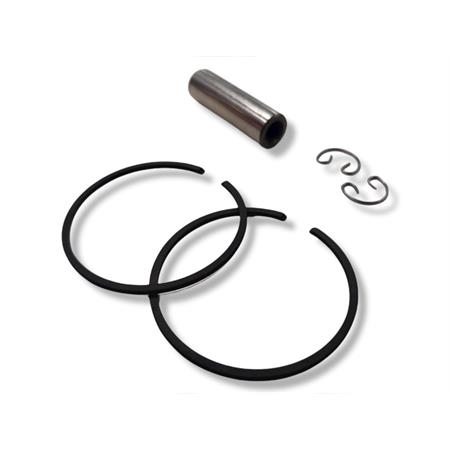 Pistone meteor completo di fasce elastiche, spinotto e seeger da abbinare al gruppo termico DR vespa 6 travasi con diametro 47,4 mm per Piaggio Vespa 50, Ape 50, PK50, ricambio PC1186040