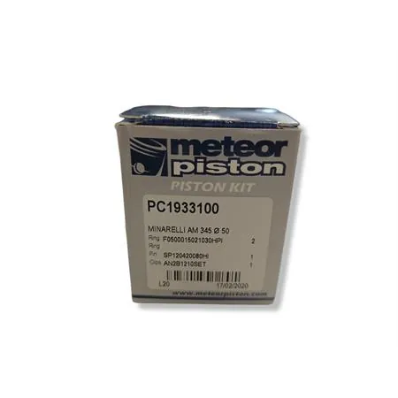 Pistone Meteor diametro 50,0 mm bifascia spinotto 12 mm per motori Minarelli AM6 con cilindro ghisa Top performance base, ricambio PC1933100