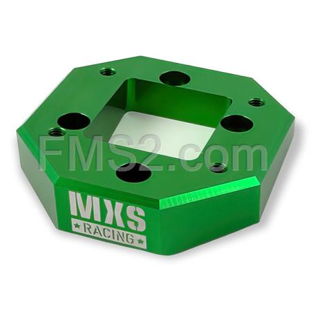Rialzo collettore Highflow MXS racing in alluminio cnc anodizzato verde per motori Minarelli orizzontali raffreddati ad aria e liquido, ricambio MXS012ET001