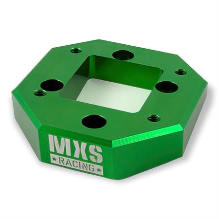 Rialzo collettore Highflow MXS racing in alluminio cnc anodizzato verde per motori Minarelli orizzontali raffreddati ad aria e liquido, ricambio MXS012ET001