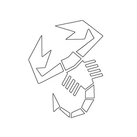 Adesivo scorpione grande bianco