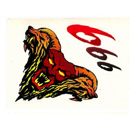 Adesivo con grafica Demone 666, ricambio 516