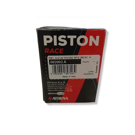 Pistone Athena Racing diametro 47,6 mm selezione A spinotto 12 mm mono fascia e cielo piatto, ricambio 082002.A