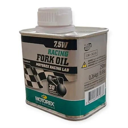M308016 Olio forcelle racing Motorex con densità 7,5W - lattina da 250 ml
