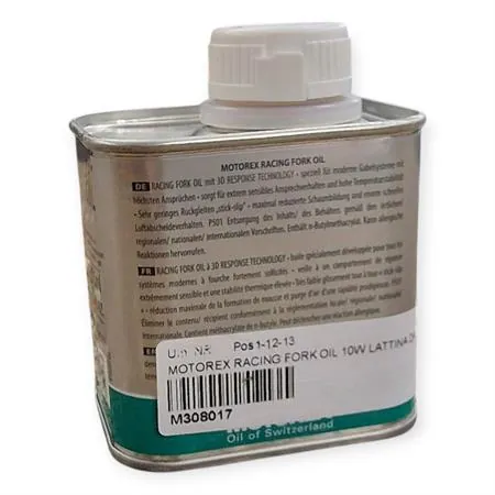 M308017 Olio forcelle racing Motorex con densità 10W - lattina da 250 ml