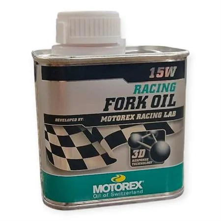Olio forcelle racing Motorex con densità 15W - lattina da 250 ml