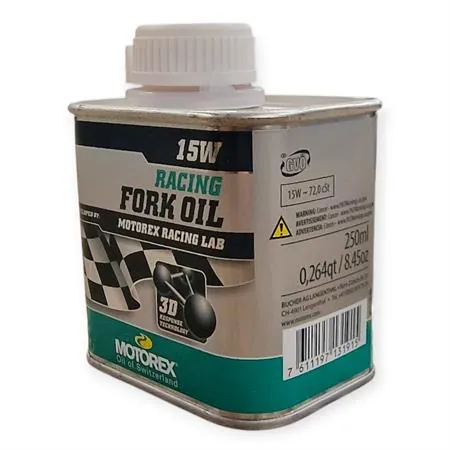 M308020 Olio forcelle racing Motorex con densità 15W - lattina da 250 ml