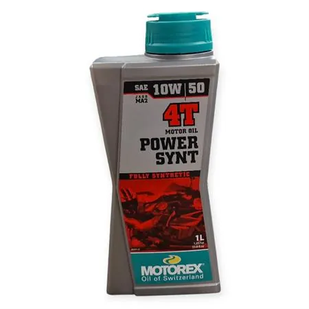 Olio motore Motorex Power Synt 4 tempi 10W-50 JASO MA2, API SP/SN/SM - flacone da 1 litro