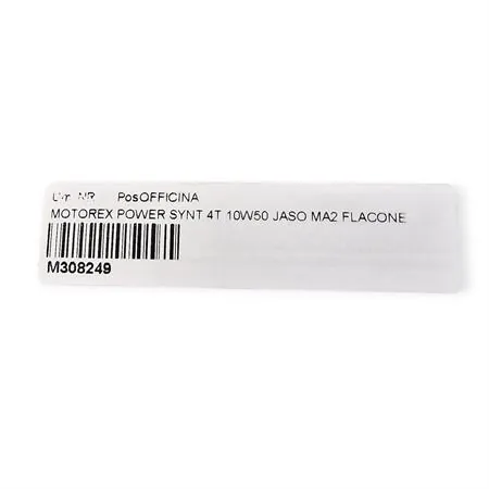 M308249 Olio motore Motorex Power Synt 4 tempi 10W-50 JASO MA2, API SP/SN/SM - flacone da 1 litro