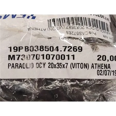 M730701070011 Paraolio albero motore Athena in Viton marrone a doppia tenuta modello DCY con dimensioni 20x35x7 mm per motori Derbi D50B