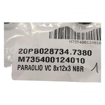 Paraolio Athena in gomma NBR modello VC e misura 8x12x3 mm, ricambio M735400124010