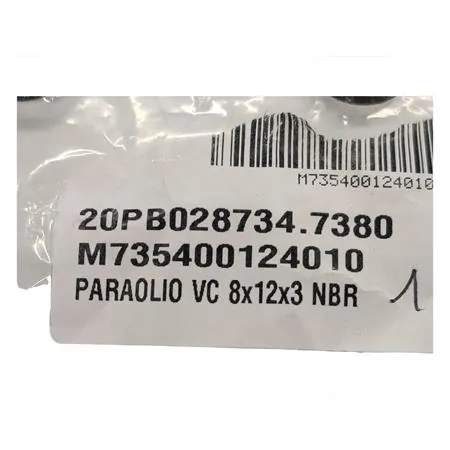 Paraolio Athena in gomma NBR modello VC e misura 8x12x3 mm, ricambio M735400124010