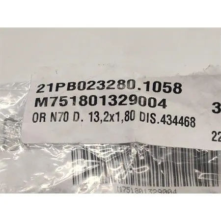 M751801329004 Anello OR n70 in gomma con diametro 13,2x1,80 mm come codice Piaggio 434468 per tenuta tubetto entrata acqua maxi scooter 125 e 180 cc 2 tempi Piaggio e Gilera