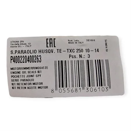 P400220400263 Serie paraolio motore specifici per HUSQVARNA TC / TE 250 4T 2010-2014, TXC 250 2010-2014 e TE / TXC 310 2011-2014