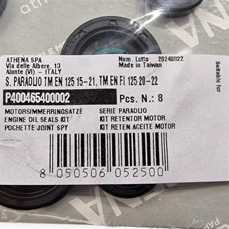 Serie paraoli motore TM Racing SMR/EN 125 Fi 2020-2024, EN 125 2015-2021, MX 125 2015-2024, EN/MX 144 2019-2024, ricambio P400465400002