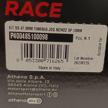 Kit bb 47.6mm yamaha jog new22 sp.10mm, ricambio P400485100098