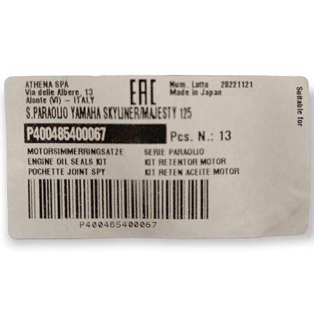 S.paraolio yamaha skyliner/majesty 125, ricambio P400485400067
