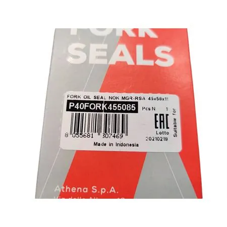 Serie paraolio forcella Athena modello NOK MGR-RSA con misura 45x58x11 mm montati su moto e maxi moto BMW, GAS GAS, HUSQVARNA, MOTO GUZZI, ricambio P40FORK455085