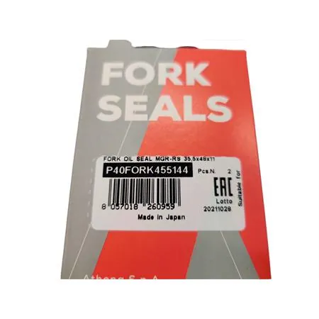 Serie paraolio forcella Athena modello MGR-RS con misura 35,5x48x11 mm montati sugli scooter Malaguti Madison 3 125 e 250 cc 4 tempi prodotti dal 2006 fino al 2009, ricambio P40FORK455144