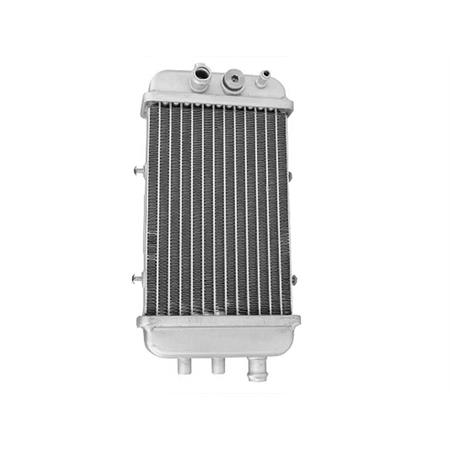 Radiatore TNT original in alluminio di colore argento per ciclomotori Derbi Senda, Gilera e Aprilia 50 cc enduro e motard, ricambio 093600D
