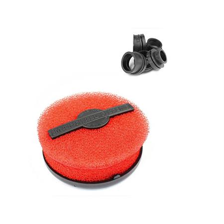Filtro aria marchald power filter red diametro 105 mm e con imbocchi dal diametro differenziato (TNT), ricambio 114221A