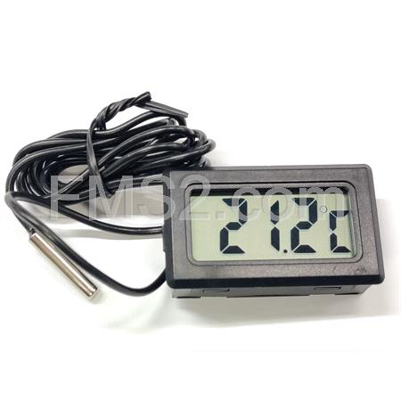 Termometro a termocoppia TNT ad incastro con spinetta ad immersione con schermo LCD e alimentazione con 2 batterie LR44 fornite nella confezione , ricambio 180028