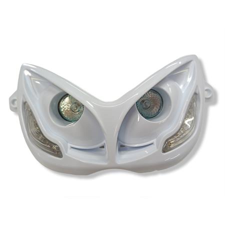 Fanale anteriore con 2 fari alogeni e 2 strisce led per Nitro Aerox, colore bianco, ricambio 201303