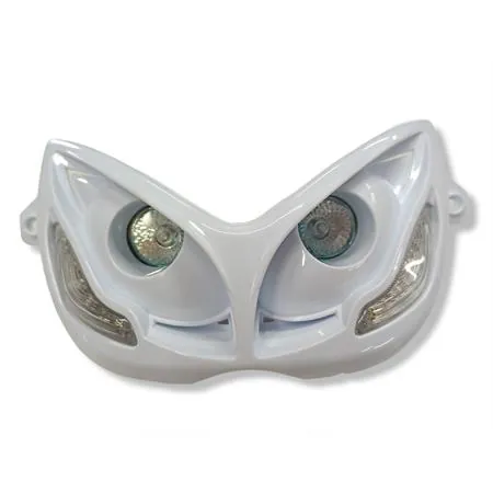 201303 Fanale anteriore con 2 fari alogeni e 2 strisce led per Nitro Aerox, colore bianco