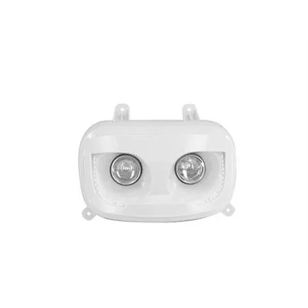 Maschera fanale anteriore con 2 lampade faretto alogena e 2 file a leds di colore azzurro per BW'S  50 dal 2004 in poi TNT, ricambio 201306