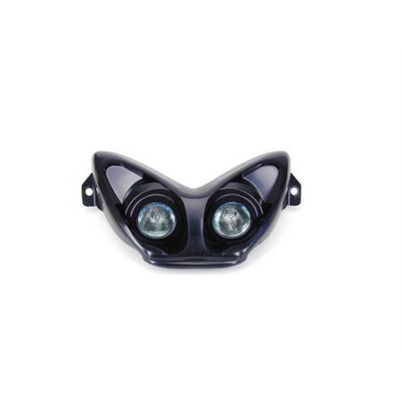 Mascherina fanale anteriore Nitro-Aerox con lampade alogene. di colore nero pastello TNT, ricambio 201351