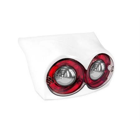 Fanale posteriore TNT modello extend di colore bianco con leds e design accattivante per scooter Yamaha BW'S  50 prodotti dal 2004 in poi., ricambio 204417