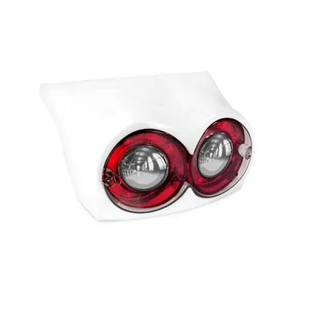 Fanale posteriore TNT modello extend di colore bianco con leds e design accattivante per scooter Yamaha BW'S  50 prodotti dal 2004 in poi., ricambio 204417