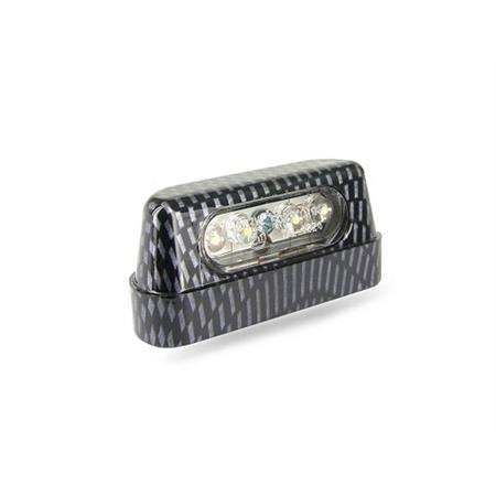 Luce targa led leds bianco colore carbon, ricambio 204600B