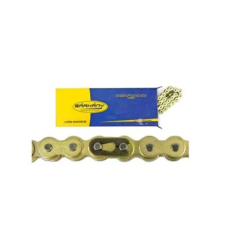 Catena rinforzata tnt serie oro con passo 420 e 138 maglie, ricambio 241015