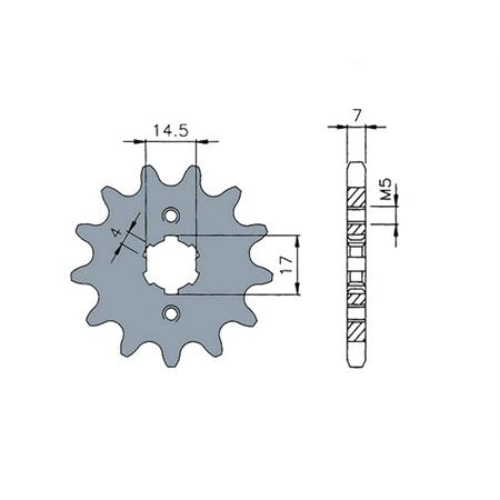 Pignone senda 2000 13 denti 428, ricambio 260440