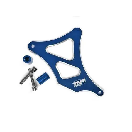 Copri pignone TNT per motori serie AM6 in alluminio cnc di colore blu anodizzato completo di viti e distanziali per il montaggio, ricambio 289077J