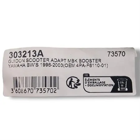 303213a Manubrio tipo originale scooter mbk  booster spirit fino al 2003