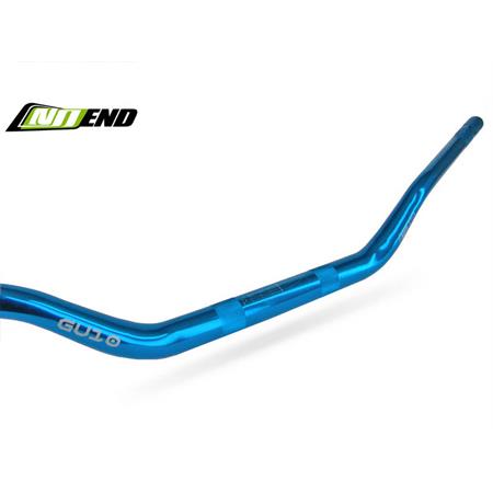 Manubrio cross TNT modello No End GU10 over size in alluminio anodizzato azzurro con diametro base da 28,6 mm e diametro manubri da 22,2 mm, ricambio 303260