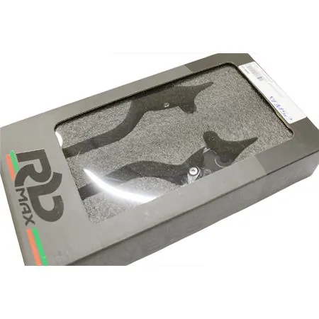 Coppia leve regolabili RD-MAX in alluminio CNC di colore nero per maxi scooter Yamaha T-Max 500 e 530 prodotti dal 2008 in poi (TNT), ricambio 331659F