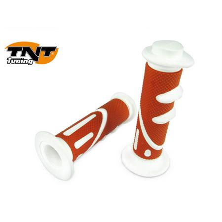 Coppia manopole TNT Cool colore rosso e bianco, ricambio 344198